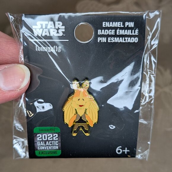 Loungefly Accessories - Loungefly Star Wars Chibi Jar Jar Enamel Pin, NWT!